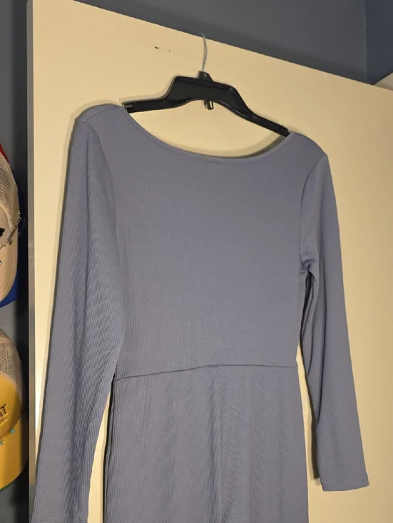 Wild Fable Women's Ribbed Scoop Neck Jumpsuit in Dusty Blue - Picture 8 of 9